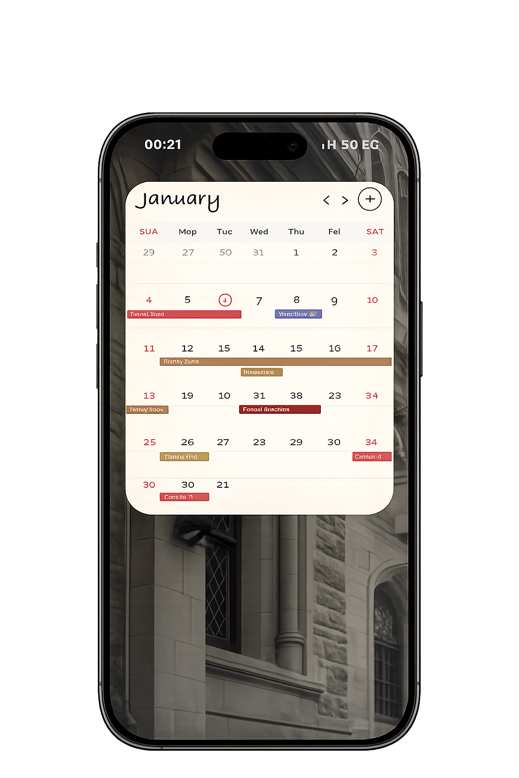Monthly Calendar Widgets phone preview
