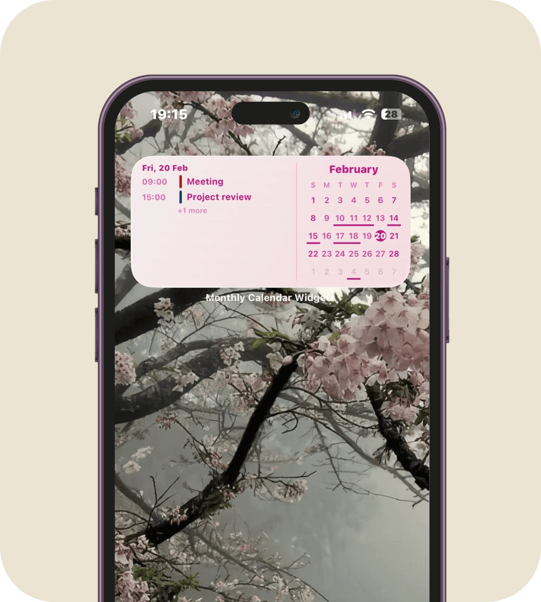 Medium Event + Calendar in Sakura theme